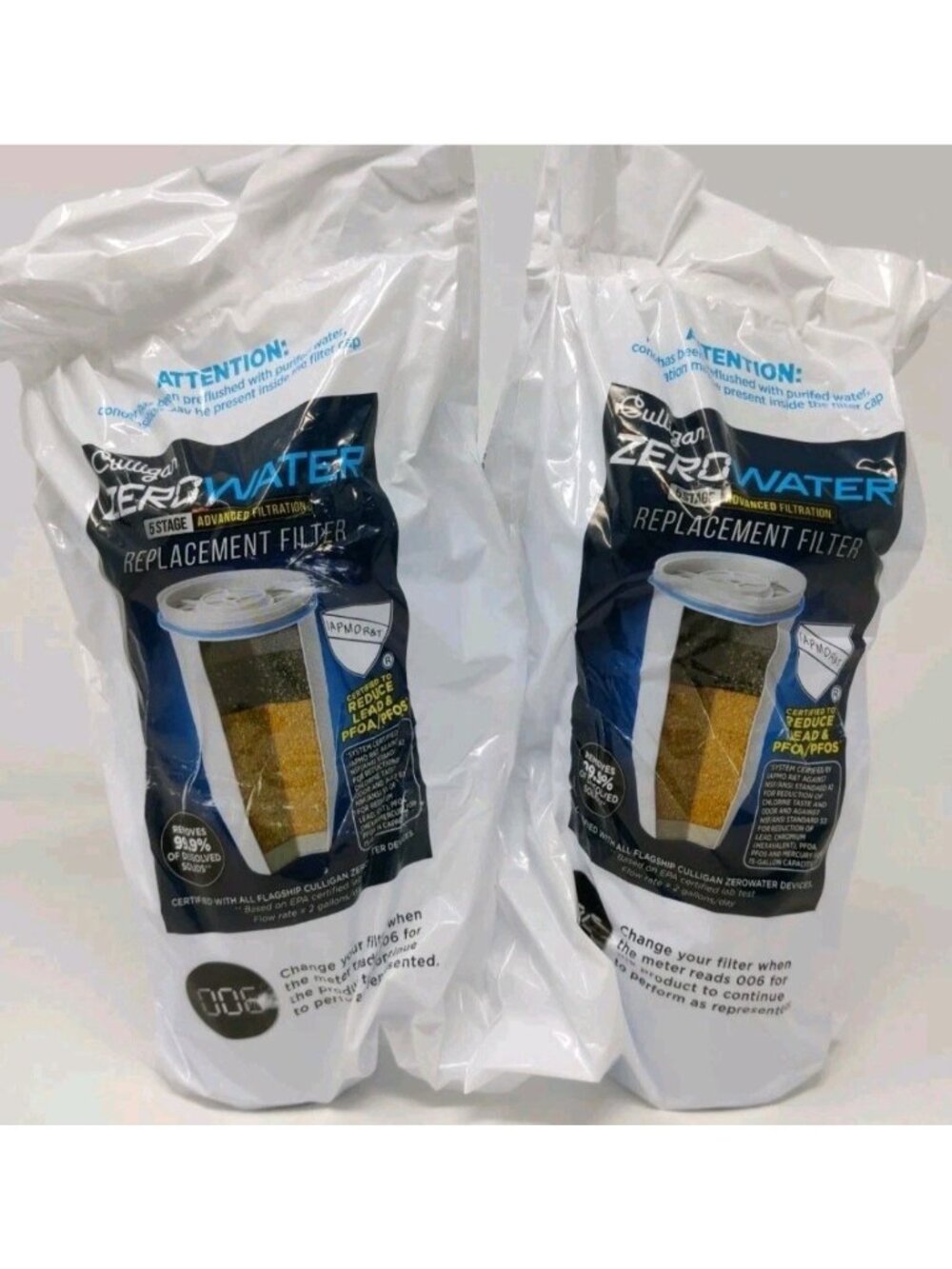 Culligan ZeroWater 5-Stage Replacement Filter Lot OF 2